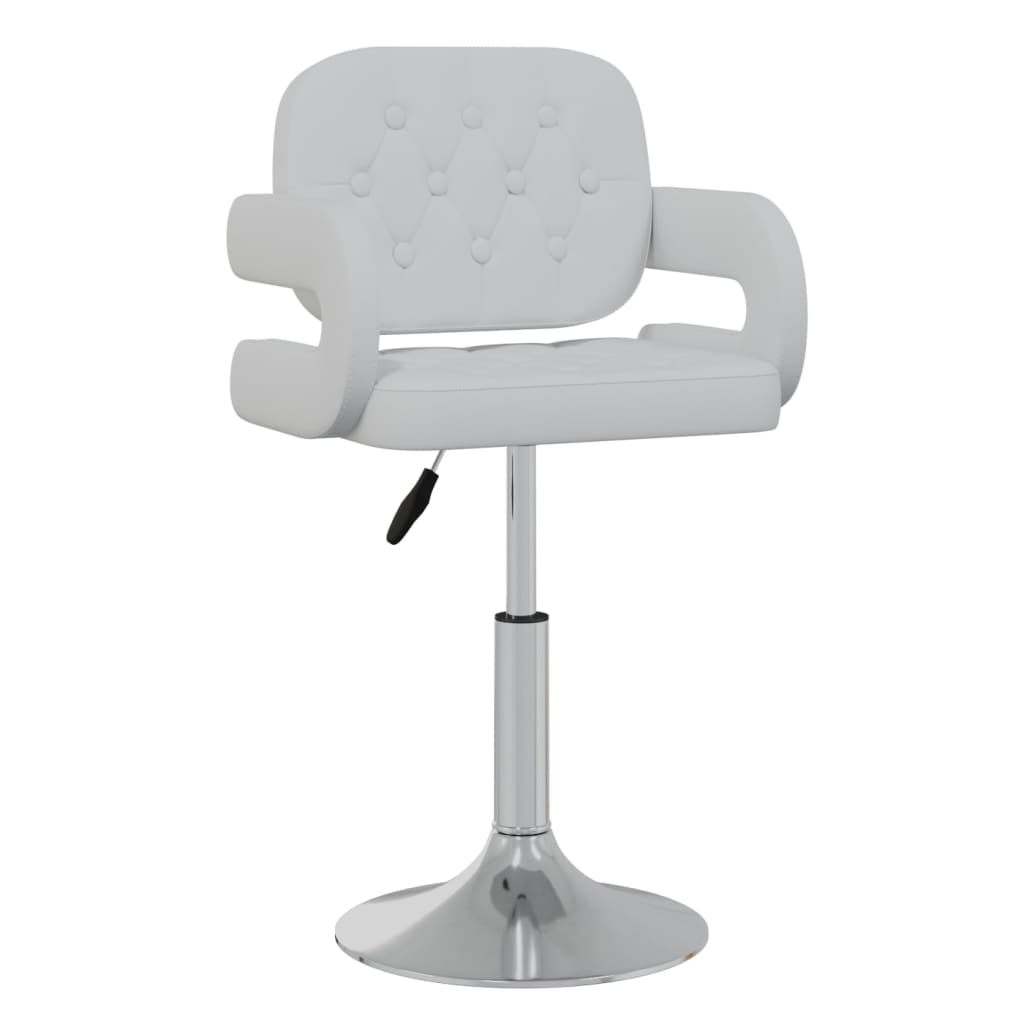 Eetkamerstoelen draaibaar 2 st kunstleer wit is nu te koop bij PeponiXL, paradijselijk wonen!
