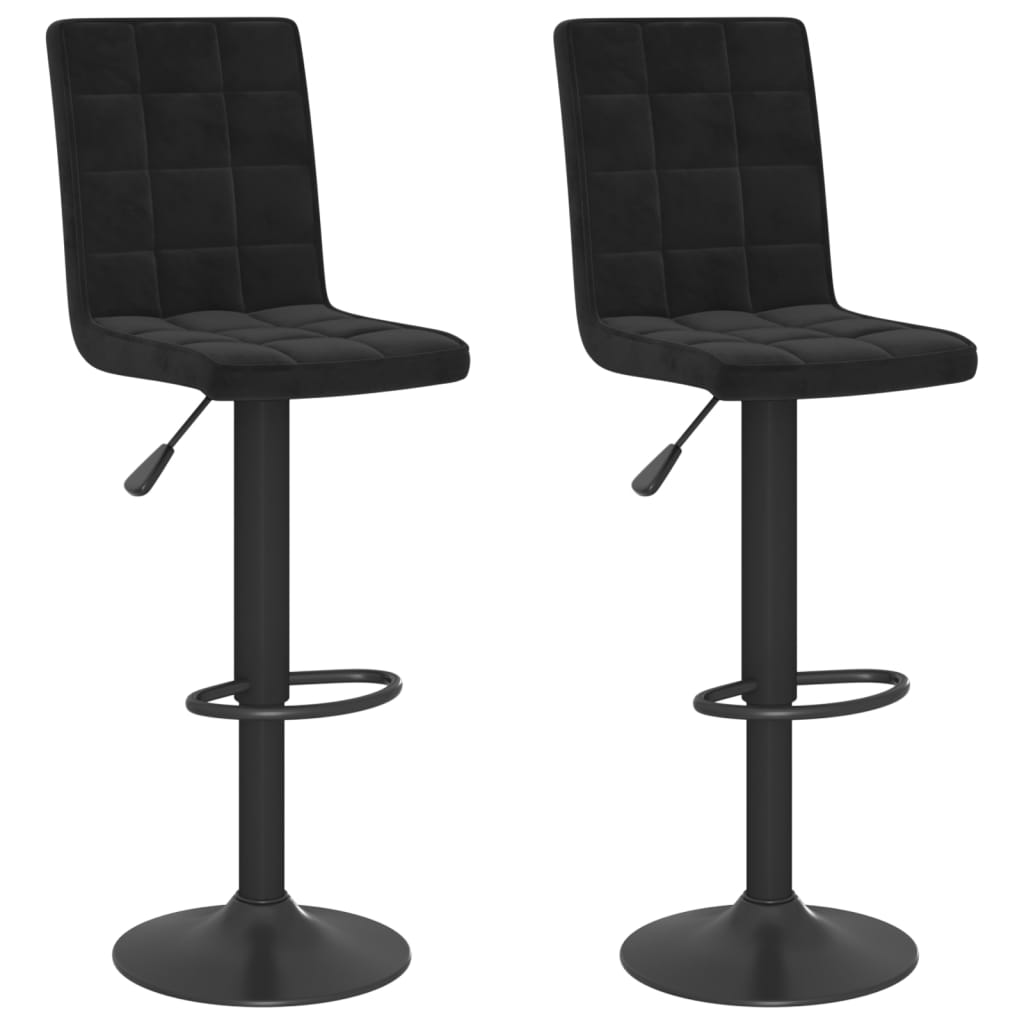 Barkrukken 2 st fluweel zwart is nu te koop bij PeponiXL, paradijselijk wonen!