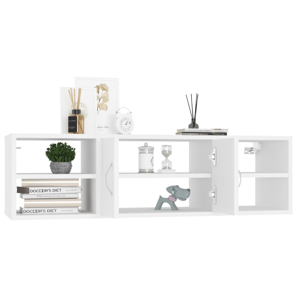 Wandschap 102x30x29 cm bewerkt hout wit is nu te koop bij PeponiXL, paradijselijk wonen!