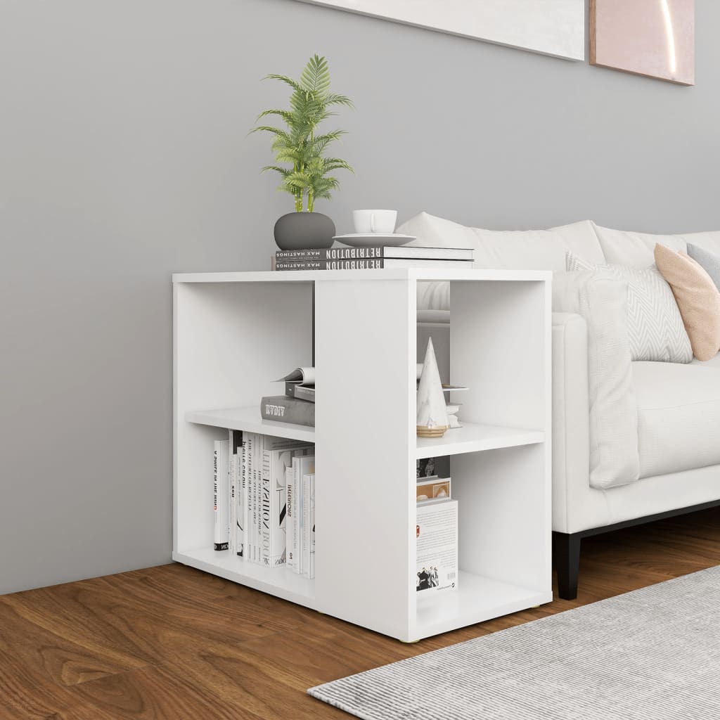 Bijzetkast 60x30x50 cm bewerkt hout wit is nu te koop bij PeponiXL, paradijselijk wonen!
