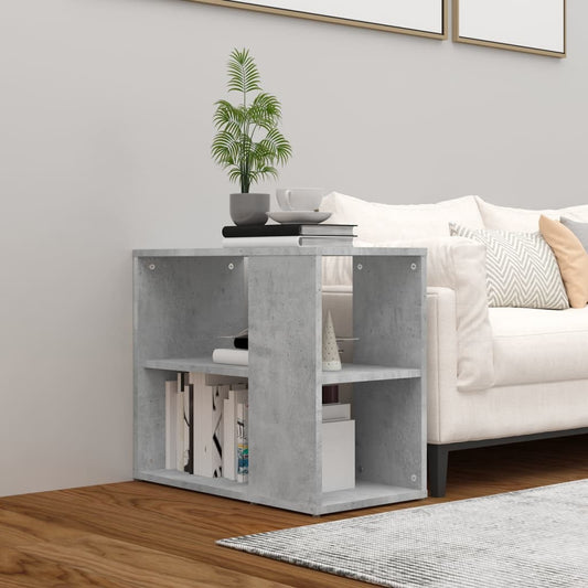 Bijzetkast 60x30x50 cm bewerkt hout betongrijs is nu te koop bij PeponiXL, paradijselijk wonen!