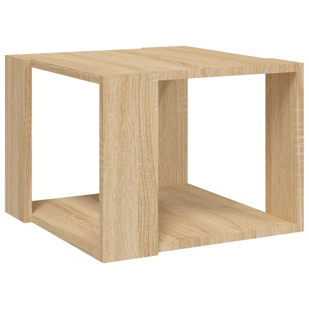 Salontafel 40x40x30 cm bewerkt hout sonoma eikenkleurig is nu te koop bij PeponiXL, paradijselijk wonen!