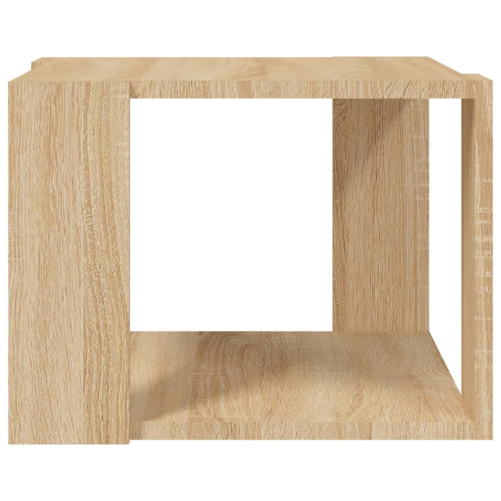 Salontafel 40x40x30 cm bewerkt hout sonoma eikenkleurig is nu te koop bij PeponiXL, paradijselijk wonen!