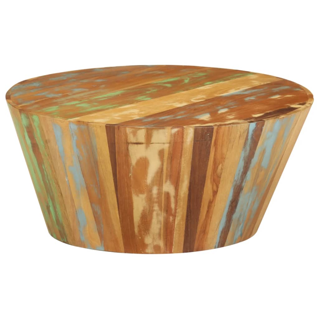 Salontafel Ø65x31 cm massief gerecycled hout is nu te koop bij PeponiXL, paradijselijk wonen!