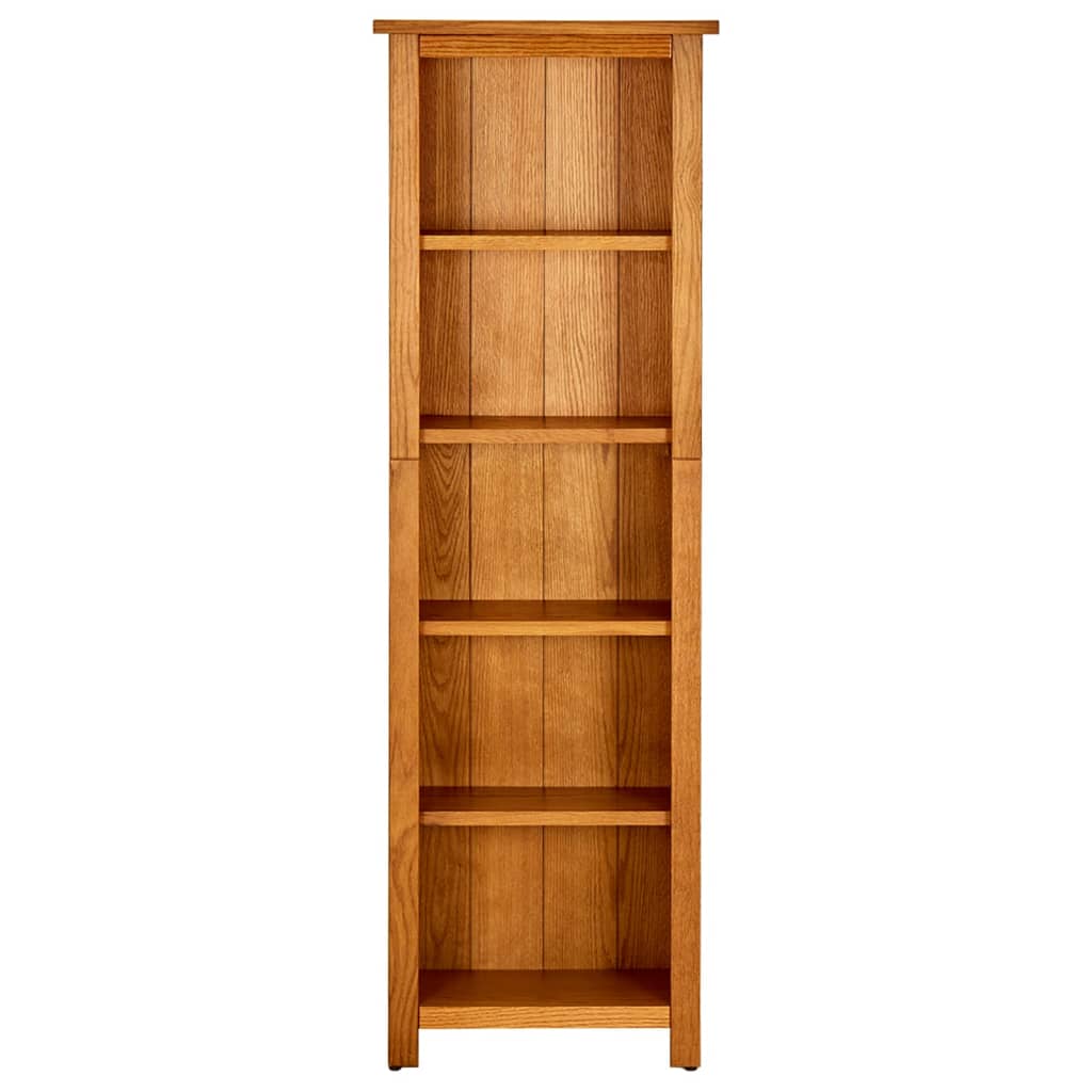 Boekenkast met 5 schappen 45x22x140 cm massief eikenhout is nu te koop bij PeponiXL, paradijselijk wonen!