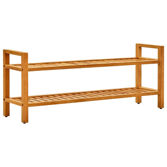 Schoenenrek met 2 schappen 100x27x40 cm massief eikenhout is nu te koop bij PeponiXL, paradijselijk wonen!
