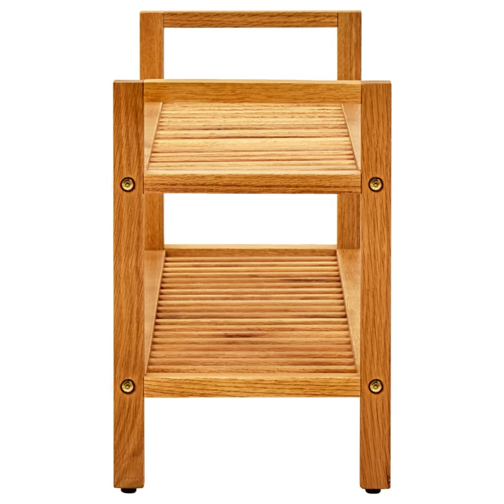 Schoenenrek met 2 schappen 100x27x40 cm massief eikenhout is nu te koop bij PeponiXL, paradijselijk wonen!