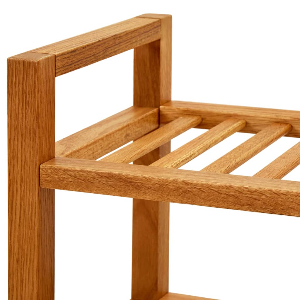 Schoenenrek met 2 schappen 100x27x40 cm massief eikenhout is nu te koop bij PeponiXL, paradijselijk wonen!