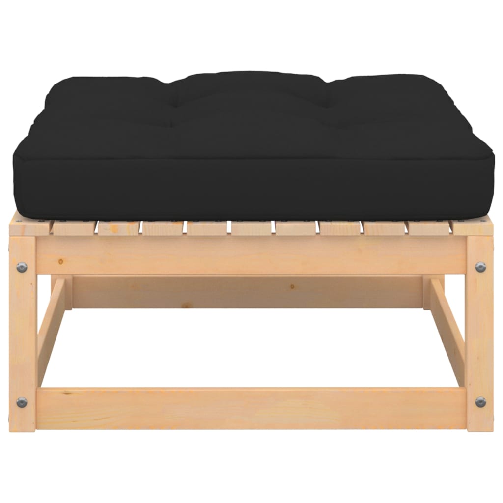 Tuinvoetenbank met kussen massief grenenhout is nu te koop bij PeponiXL, paradijselijk wonen!