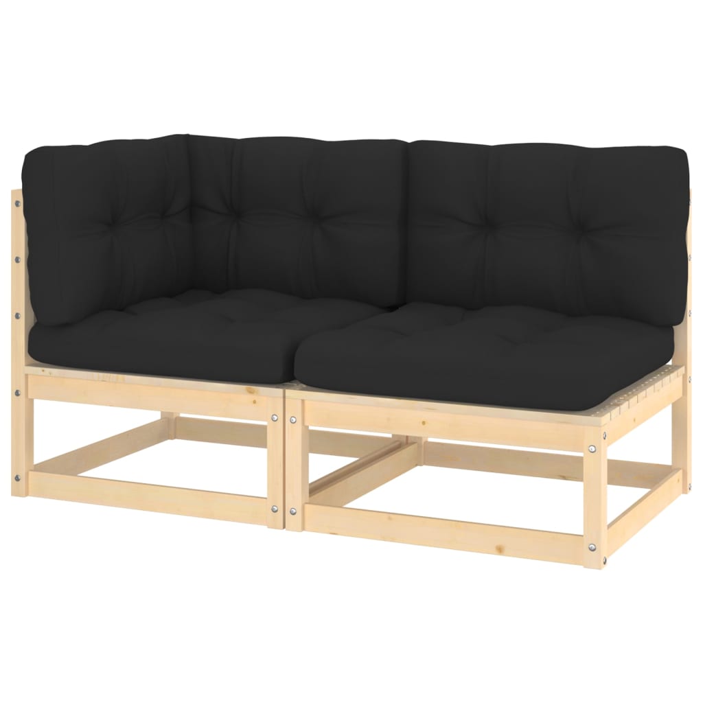 2-delige Loungeset met kussens massief grenenhout is nu te koop bij PeponiXL, paradijselijk wonen!