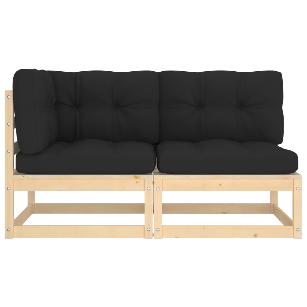 2-delige Loungeset met kussens massief grenenhout is nu te koop bij PeponiXL, paradijselijk wonen!