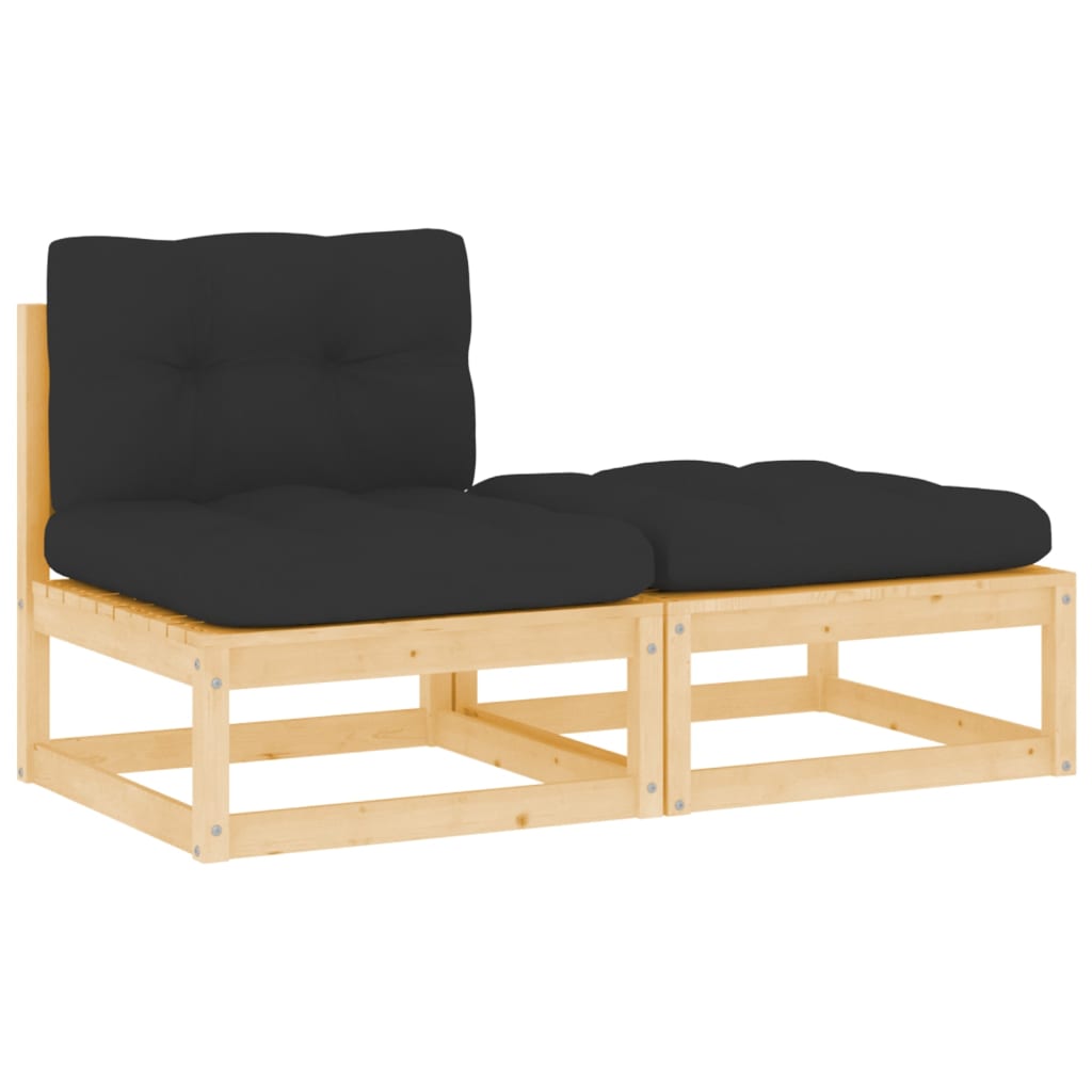 2-delige Loungeset met kussens massief grenenhout is nu te koop bij PeponiXL, paradijselijk wonen!