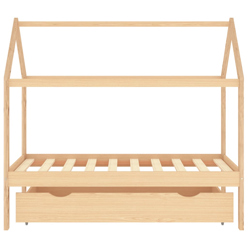 Kinderbedframe met lade massief grenenhout 80x160 cm is nu te koop bij PeponiXL, paradijselijk wonen!