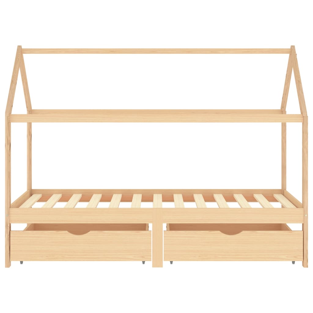 Kinderbedframe met lades massief grenenhout 90x200 cm is nu te koop bij PeponiXL, paradijselijk wonen!