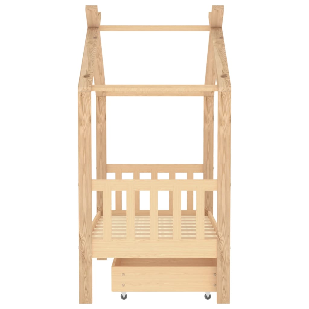 Kinderbedframe met lade massief grenenhout 70x140 cm is nu te koop bij PeponiXL, paradijselijk wonen!