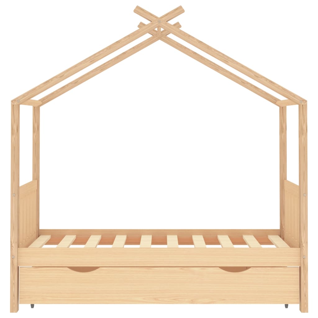 Kinderbedframe met lade massief grenenhout 80x160 cm is nu te koop bij PeponiXL, paradijselijk wonen!