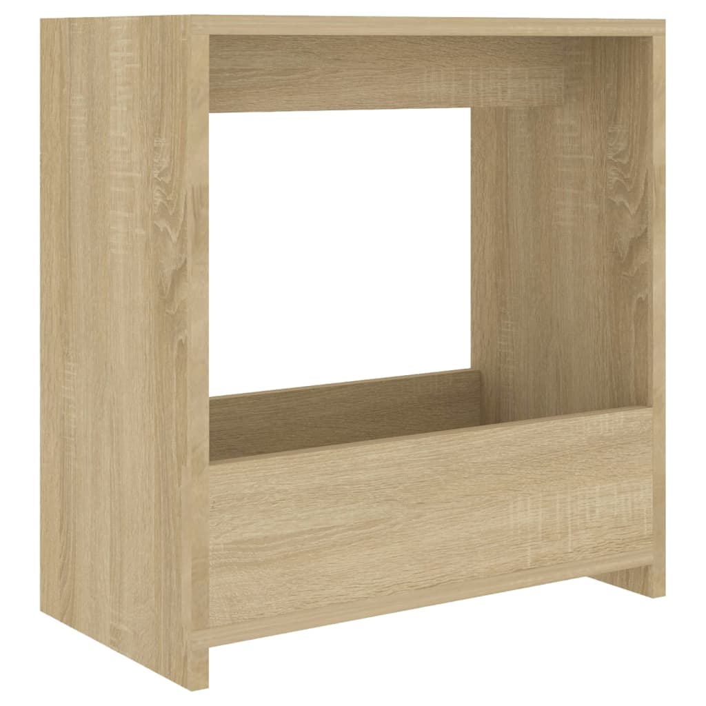 Bijzettafel 50x26x50 cm bewerkt hout sonoma eikenkleurig is nu te koop bij PeponiXL, paradijselijk wonen!