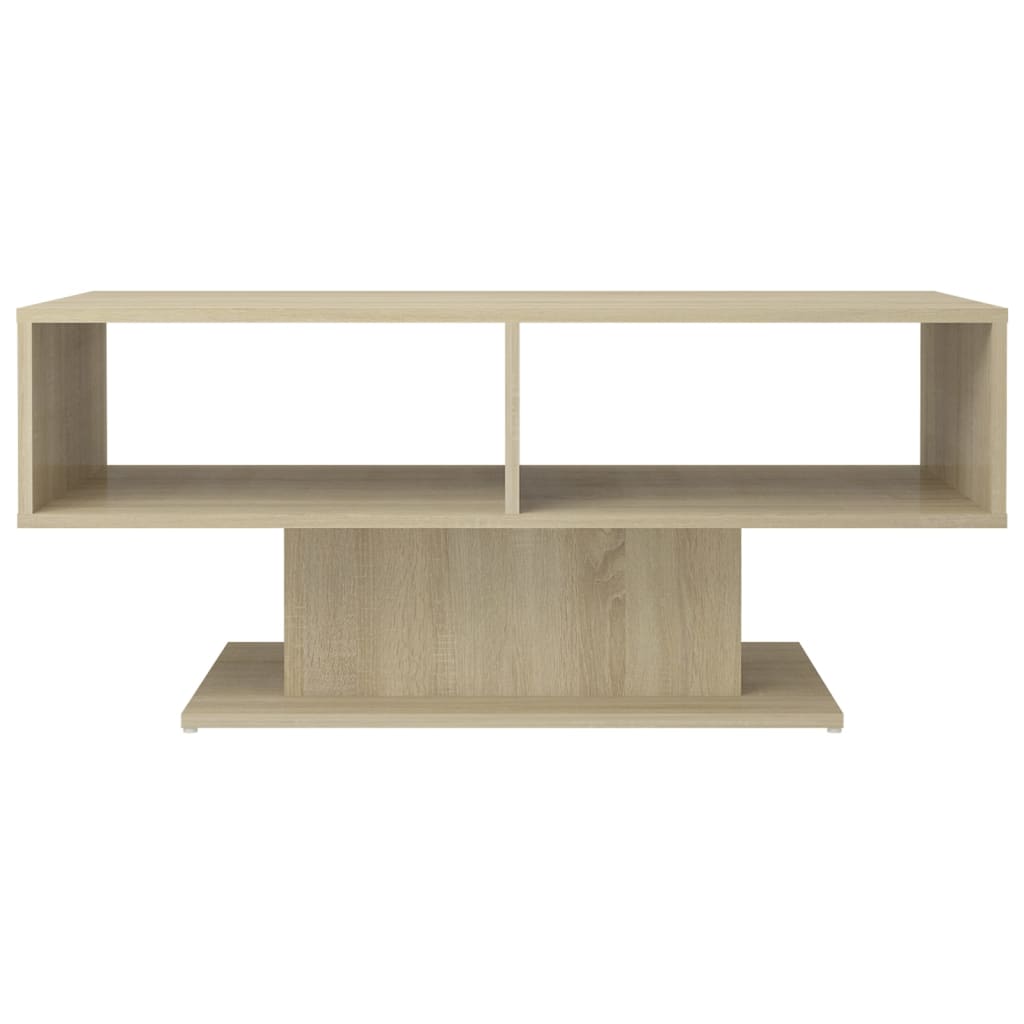 Salontafel 103,5x50x44,5 cm bewerkt hout sonoma eikenkleurig is nu te koop bij PeponiXL, paradijselijk wonen!