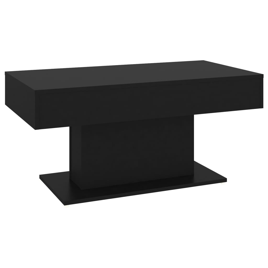 Salontafel 96x50x45 cm bewerkt hout zwart is nu te koop bij PeponiXL, paradijselijk wonen!