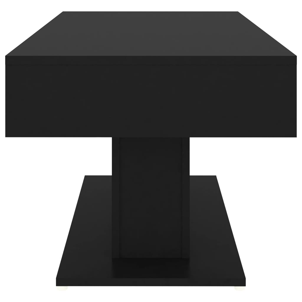 Salontafel 96x50x45 cm bewerkt hout zwart is nu te koop bij PeponiXL, paradijselijk wonen!