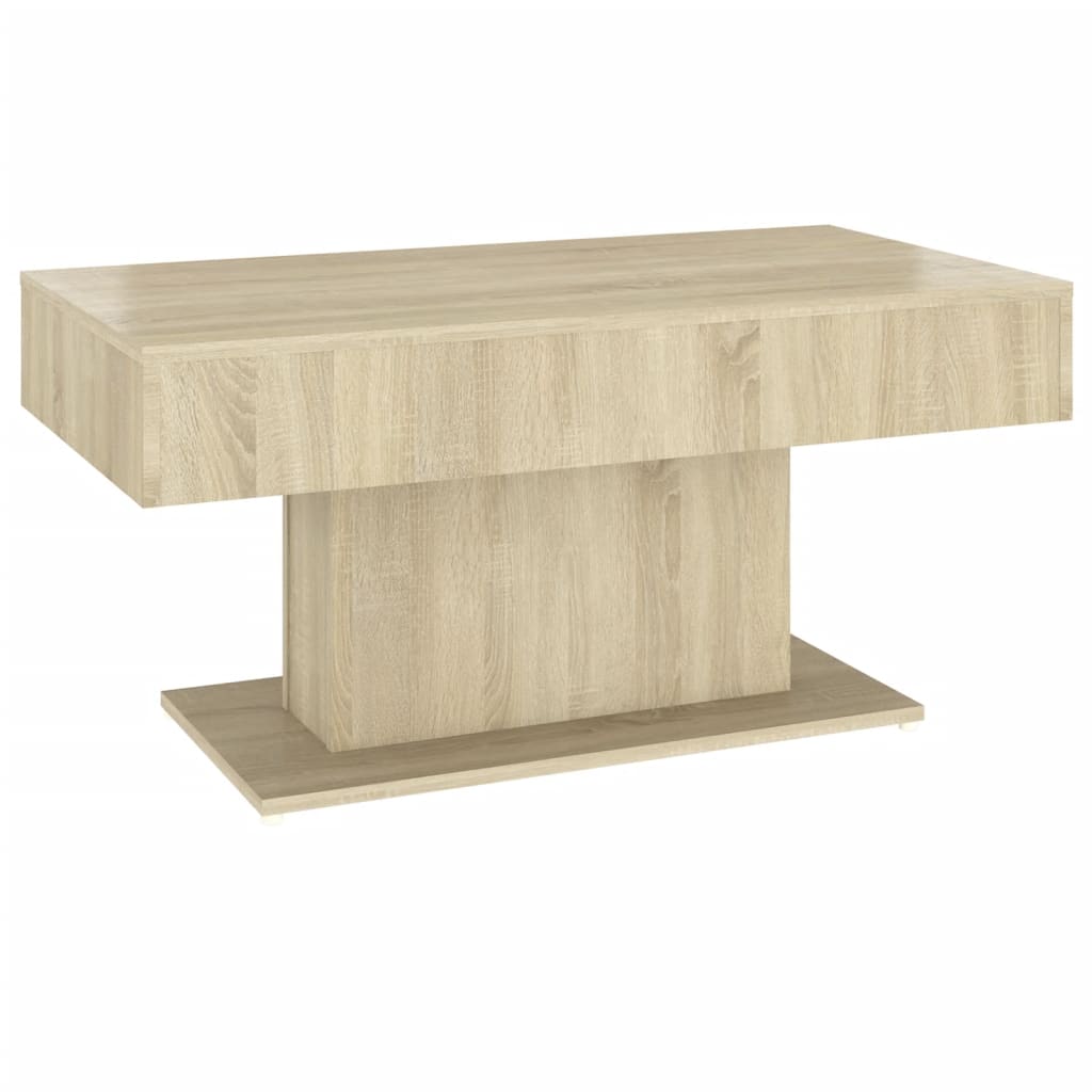 Salontafel 96x50x45 cm bewerkt hout sonoma eikenkleurig is nu te koop bij PeponiXL, paradijselijk wonen!