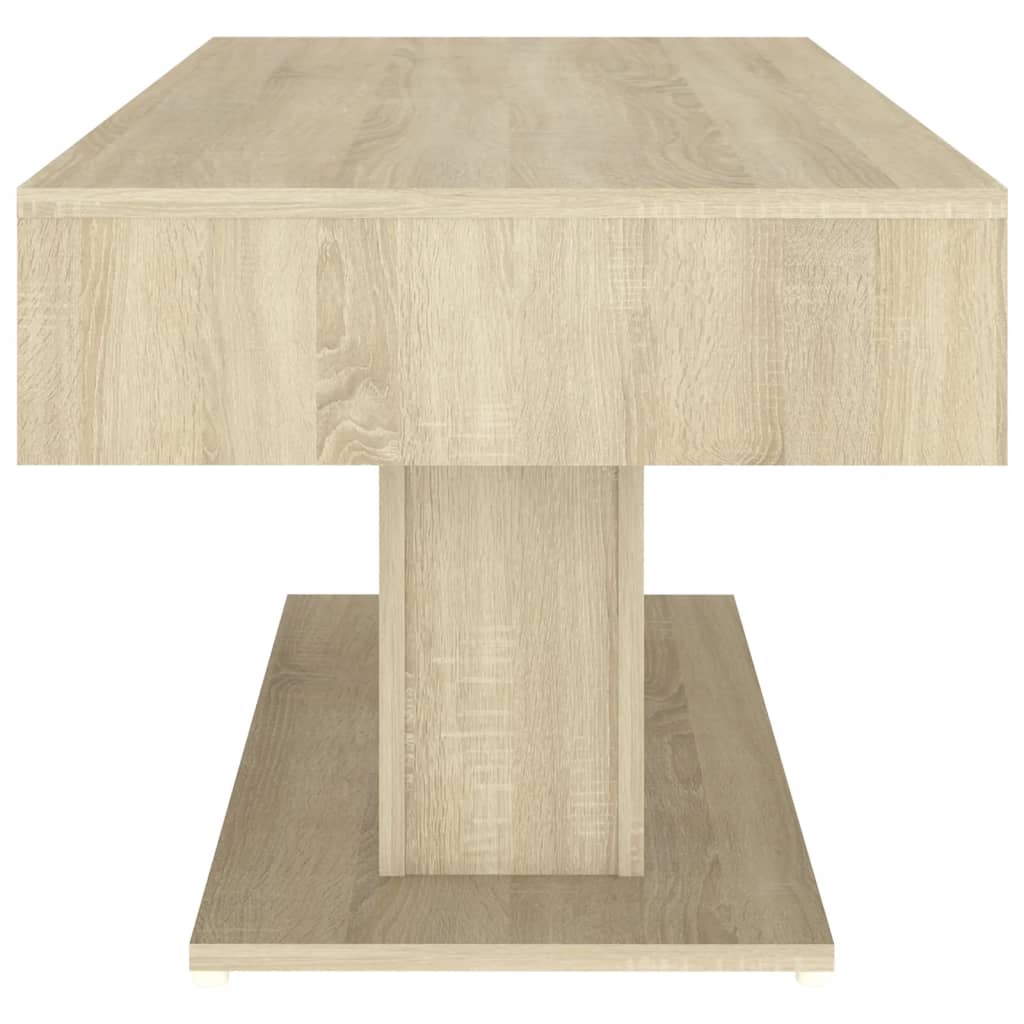 Salontafel 96x50x45 cm bewerkt hout sonoma eikenkleurig is nu te koop bij PeponiXL, paradijselijk wonen!