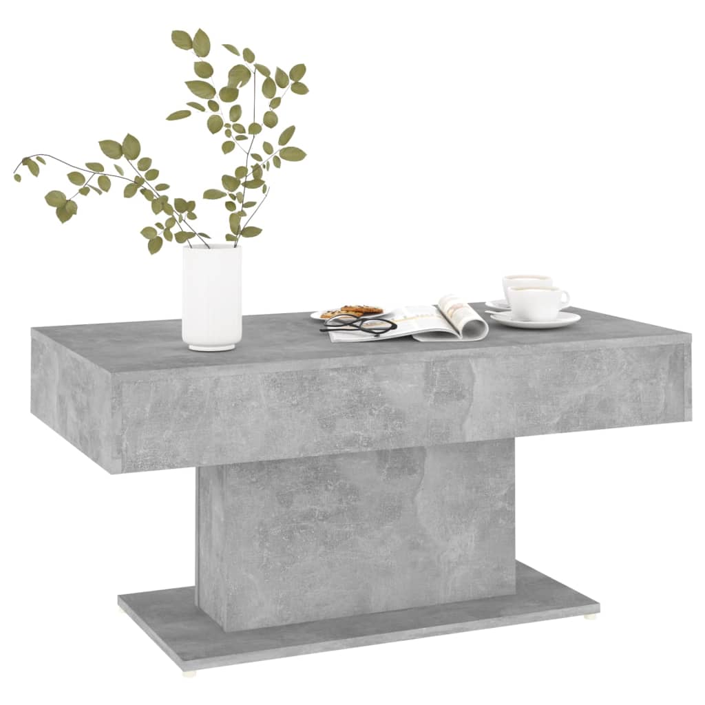 Salontafel 96x50x45 cm bewerkt hout betongrijs is nu te koop bij PeponiXL, paradijselijk wonen!