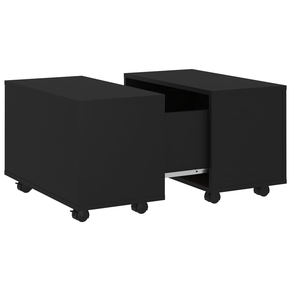 Salontafel 60x60x38 cm bewerkt hour zwart is nu te koop bij PeponiXL, paradijselijk wonen!