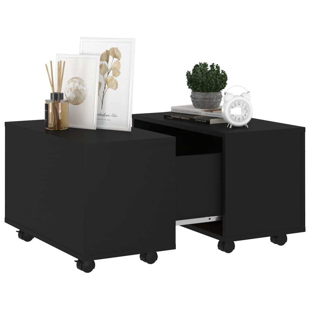 Salontafel 60x60x38 cm bewerkt hour zwart is nu te koop bij PeponiXL, paradijselijk wonen!