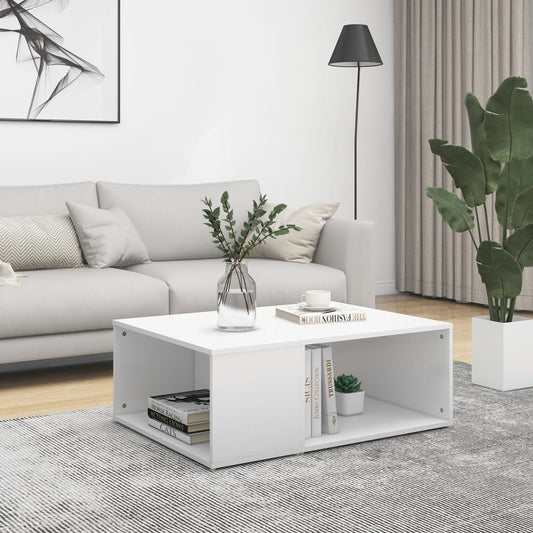 Salontafel 90x67x33 cm bewerkt hout wit is nu te koop bij PeponiXL, paradijselijk wonen!