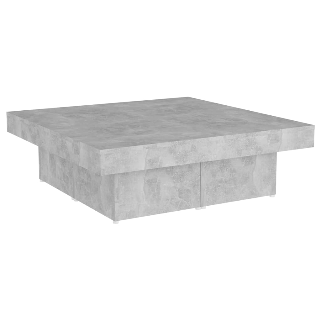 Salontafel 90x90x28 cm bewerkt hout betongrijs is nu te koop bij PeponiXL, paradijselijk wonen!