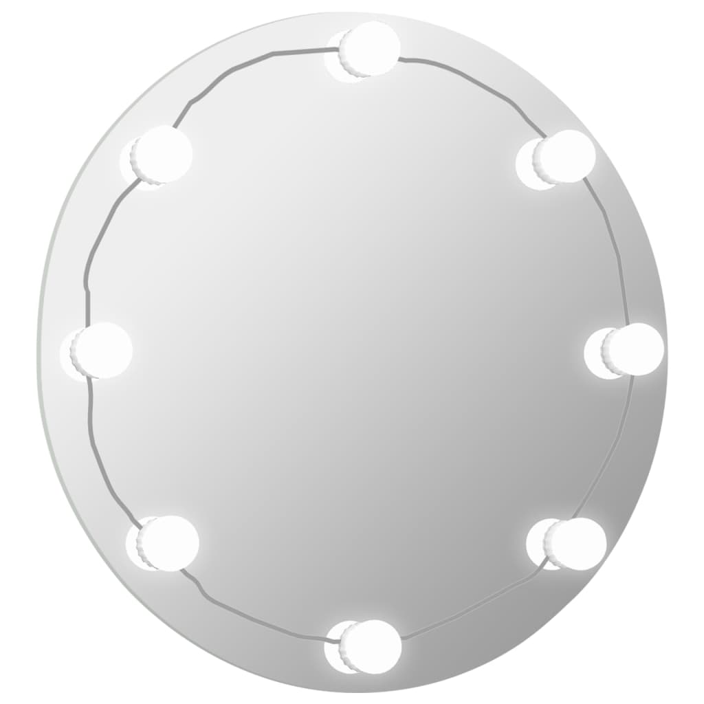 Wandspiegel met LED-lampen rond glas is nu te koop bij PeponiXL, paradijselijk wonen!