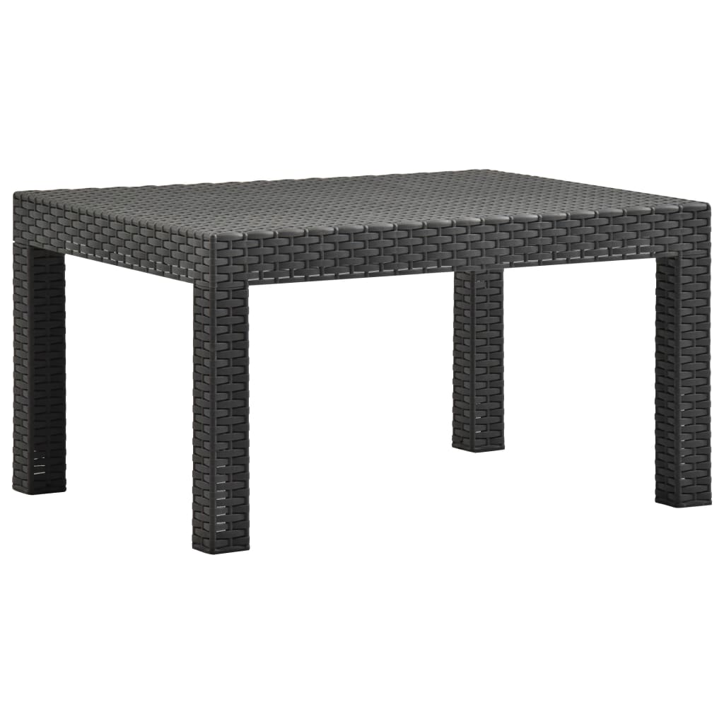 2-delige Loungeset met kussens PP rattan antracietkleurig is nu te koop bij PeponiXL, paradijselijk wonen!