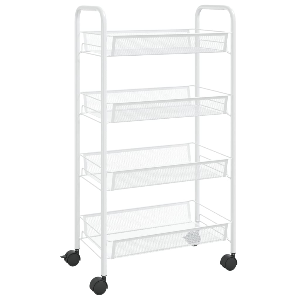 Keukentrolley 4-laags 46x26x85 cm ijzer wit is nu te koop bij PeponiXL, paradijselijk wonen!