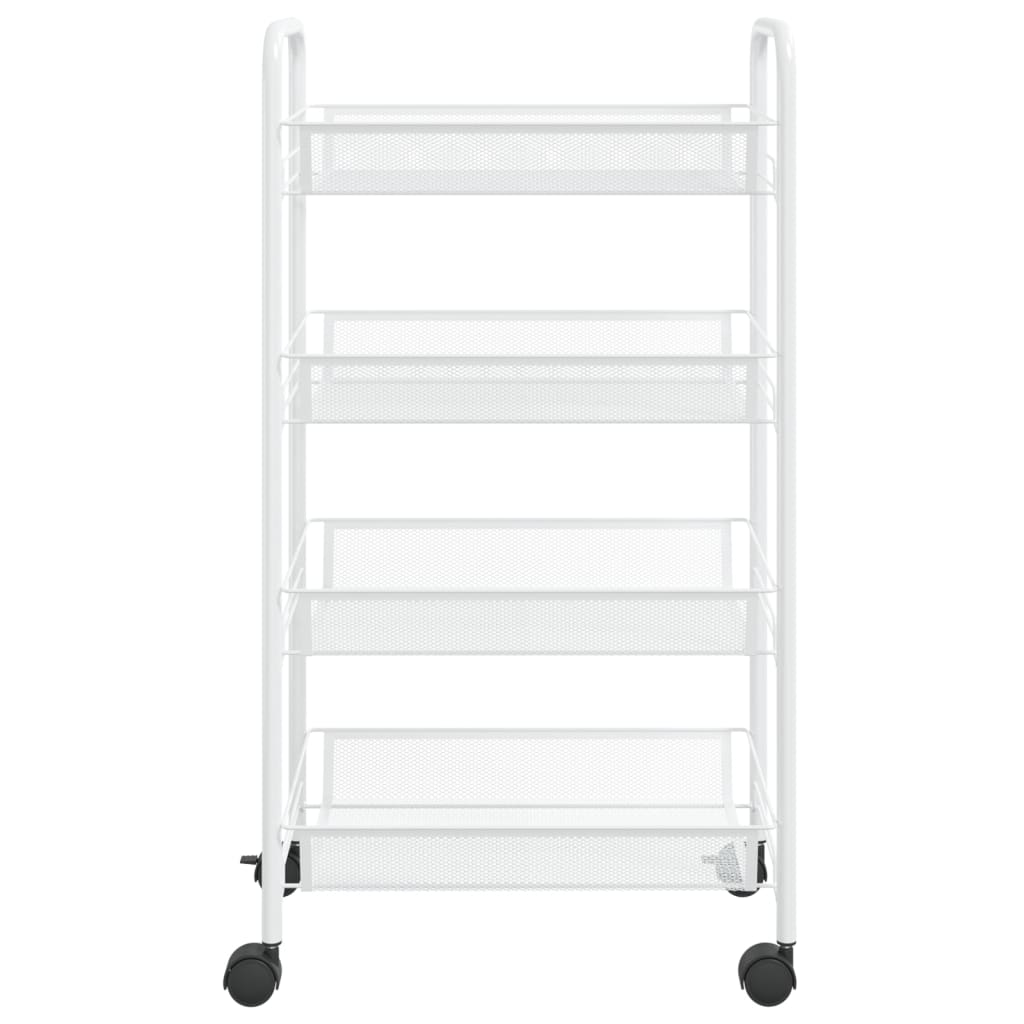 Keukentrolley 4-laags 46x26x85 cm ijzer wit is nu te koop bij PeponiXL, paradijselijk wonen!