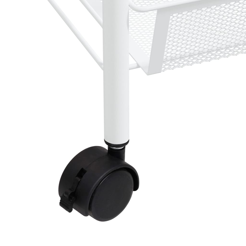 Keukentrolley 4-laags 46x26x85 cm ijzer wit is nu te koop bij PeponiXL, paradijselijk wonen!
