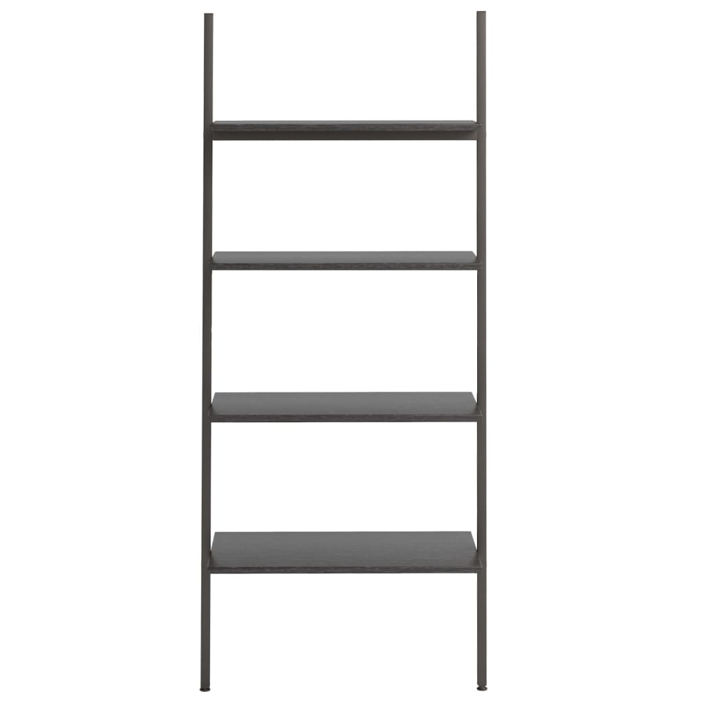 Ladderrek met 4 schappen 64x34x150,5 cm zwart is nu te koop bij PeponiXL, paradijselijk wonen!