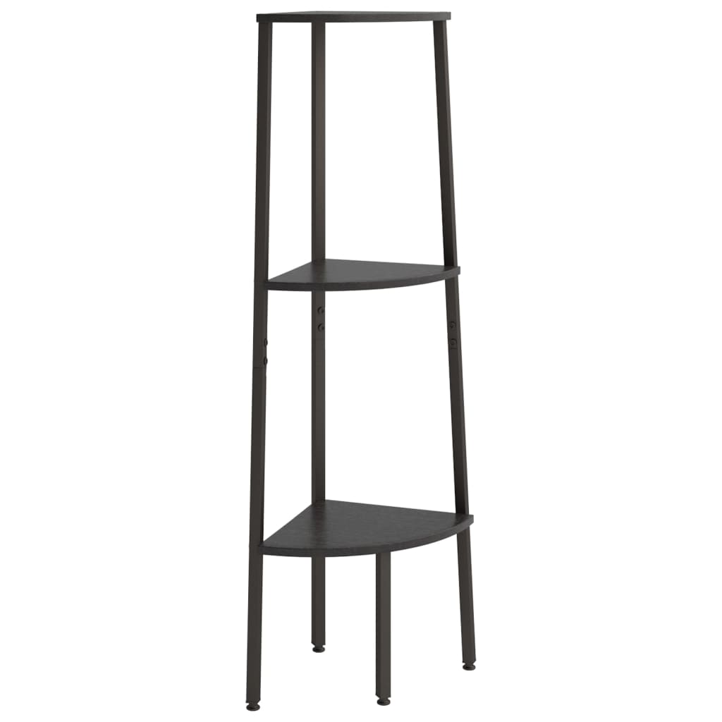 Hoekkastje met 3 schappen 45,5x31,5x120 cm zwart is nu te koop bij PeponiXL, paradijselijk wonen!