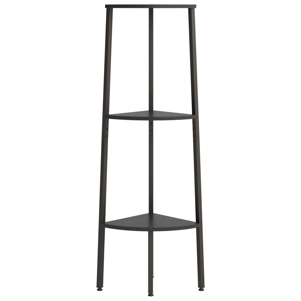 Hoekkastje met 3 schappen 45,5x31,5x120 cm zwart is nu te koop bij PeponiXL, paradijselijk wonen!
