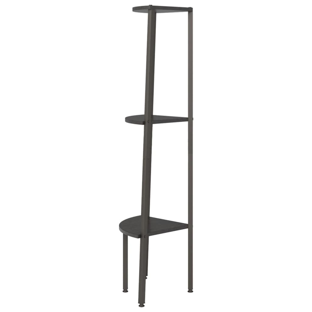 Hoekkastje met 3 schappen 45,5x31,5x120 cm zwart is nu te koop bij PeponiXL, paradijselijk wonen!