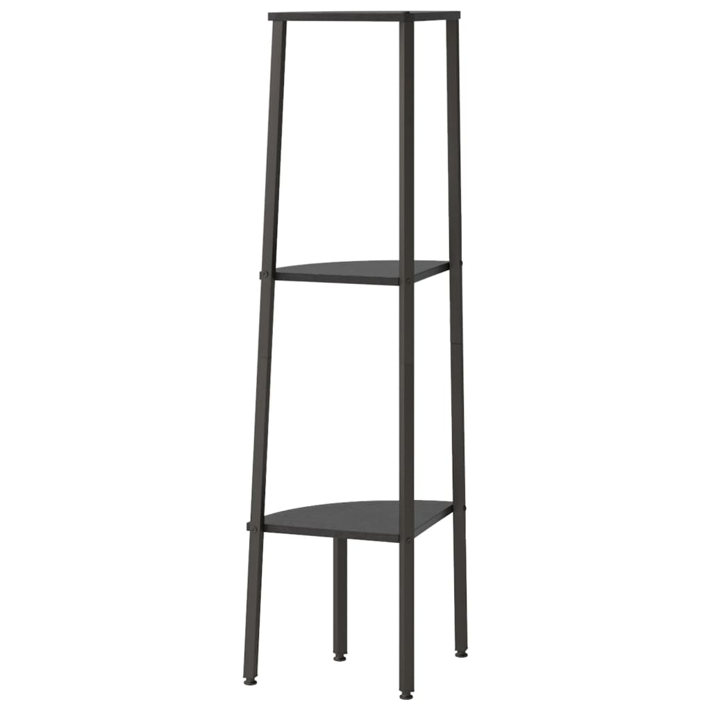 Hoekkastje met 3 schappen 45,5x31,5x120 cm zwart is nu te koop bij PeponiXL, paradijselijk wonen!