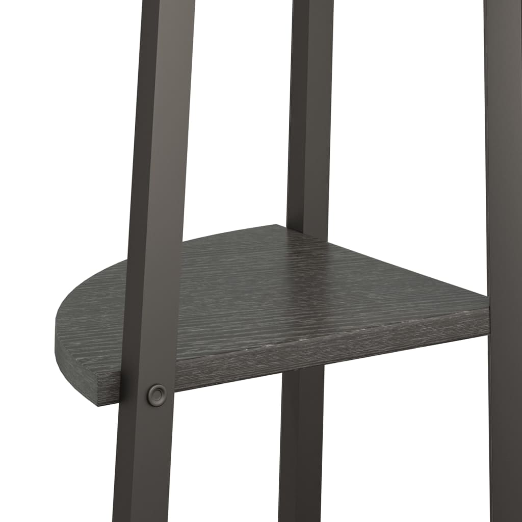 Hoekkastje met 4 schappen 45,5x31,5x150 cm zwart is nu te koop bij PeponiXL, paradijselijk wonen!