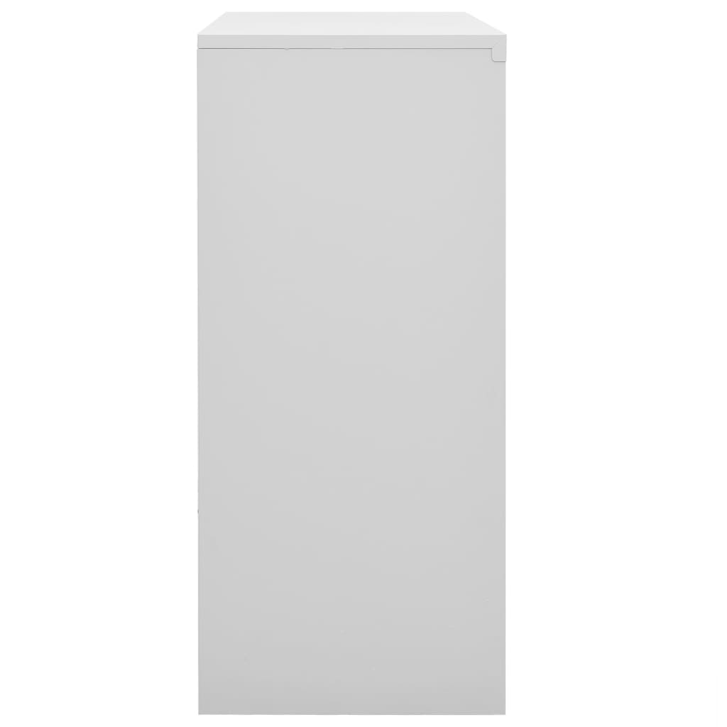 Kantoorkast met schuifdeuren 90x40x90 cm staal lichtgrijs is nu te koop bij PeponiXL, paradijselijk wonen!