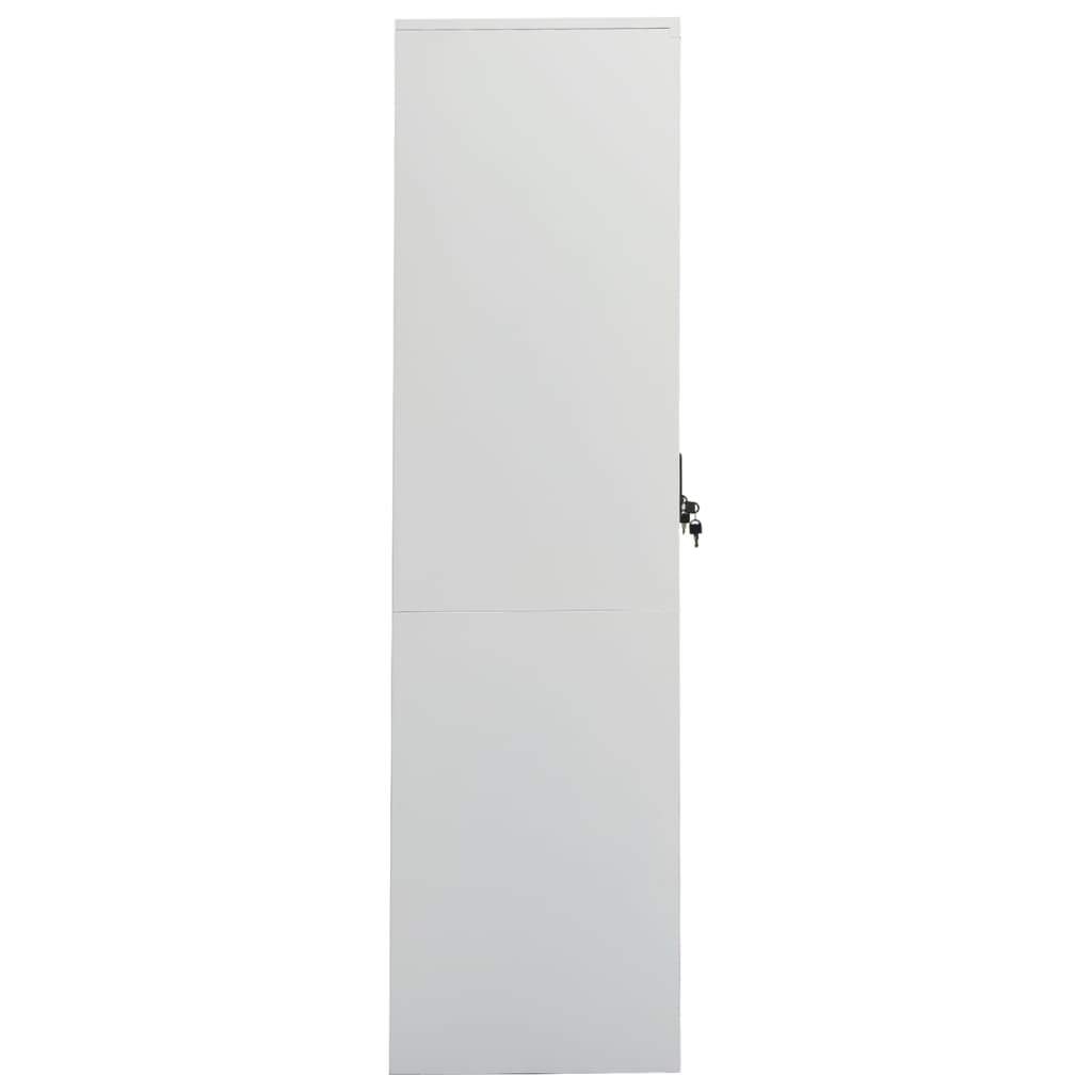 Kledingkast 80x50x180 cm staal lichtgrijs is nu te koop bij PeponiXL, paradijselijk wonen!