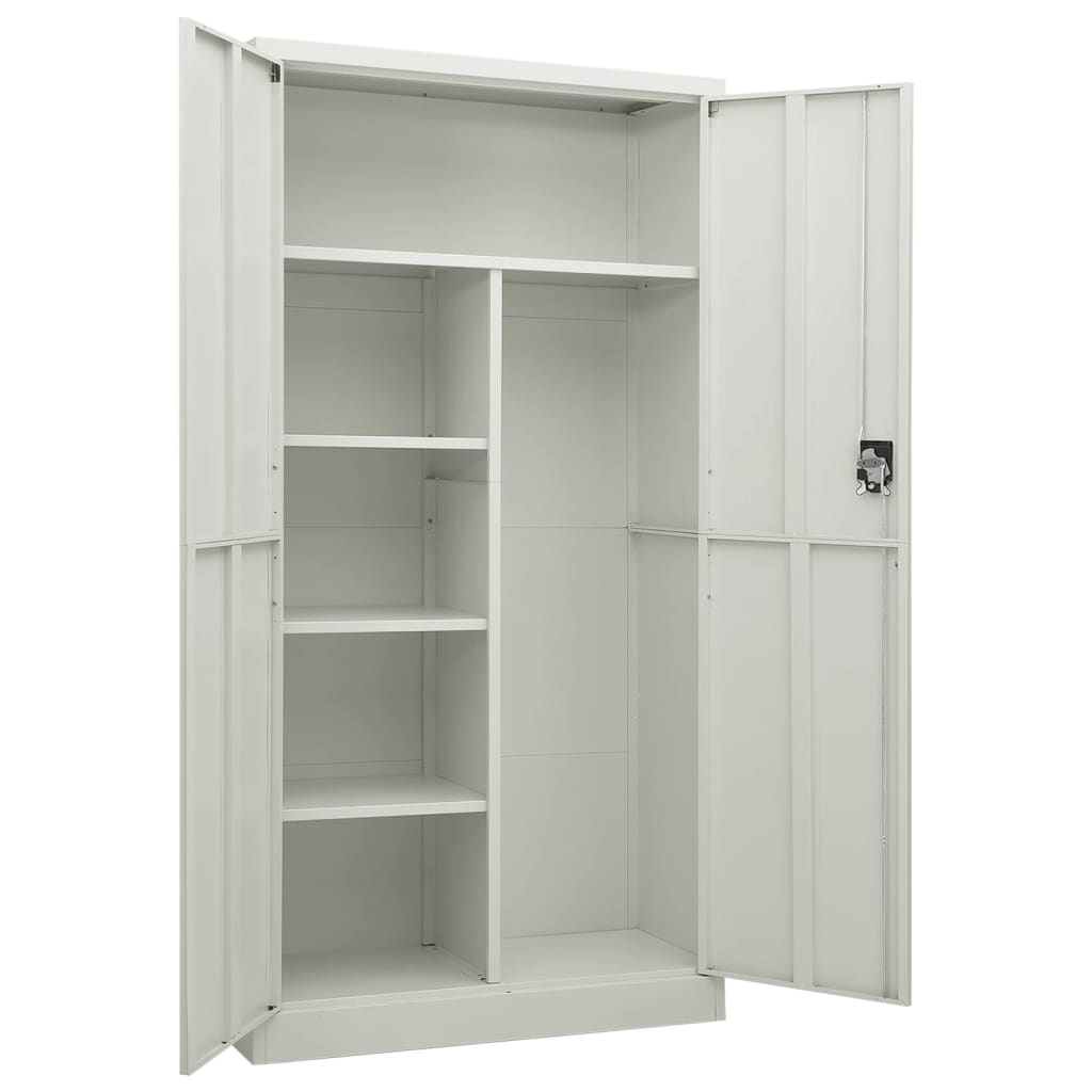 Lockerkast 90x40x180 cm staal lichtgrijs is nu te koop bij PeponiXL, paradijselijk wonen!