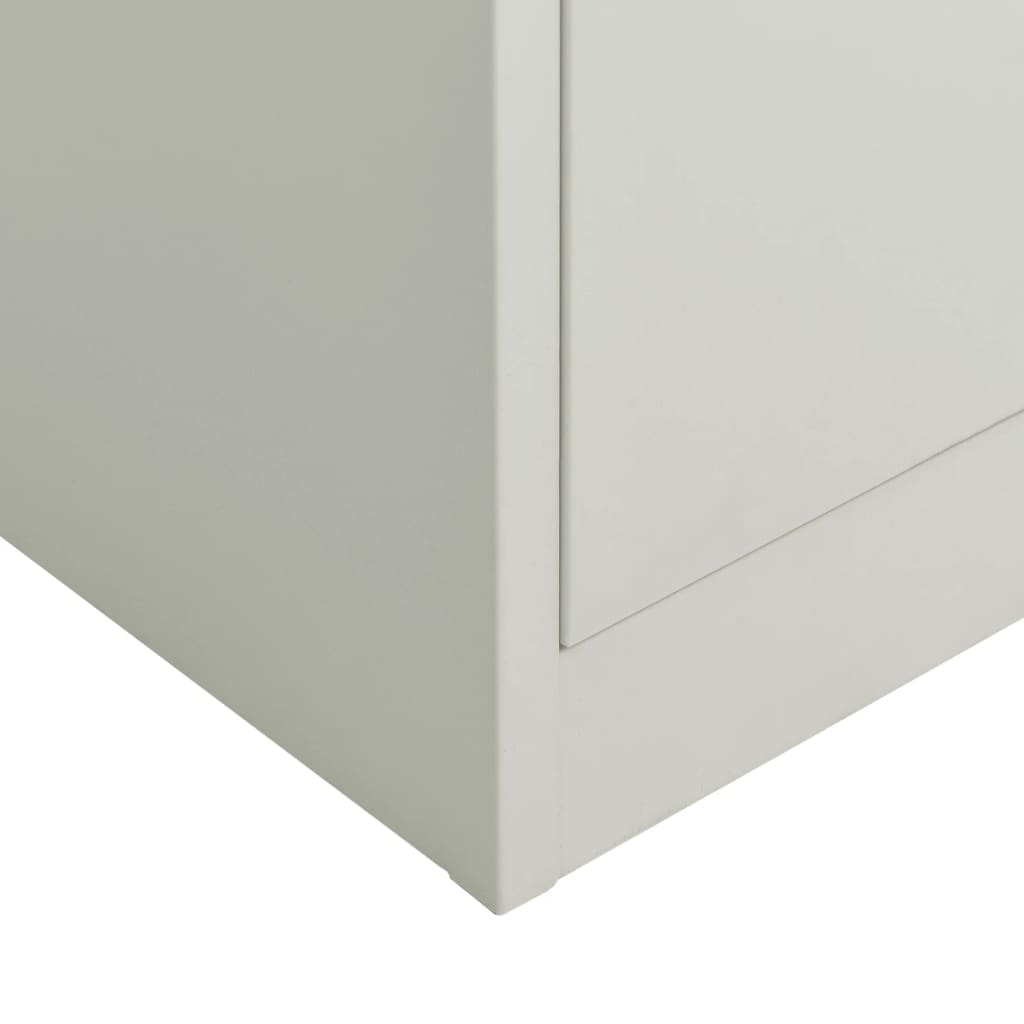 Lockerkast 90x40x180 cm staal lichtgrijs is nu te koop bij PeponiXL, paradijselijk wonen!