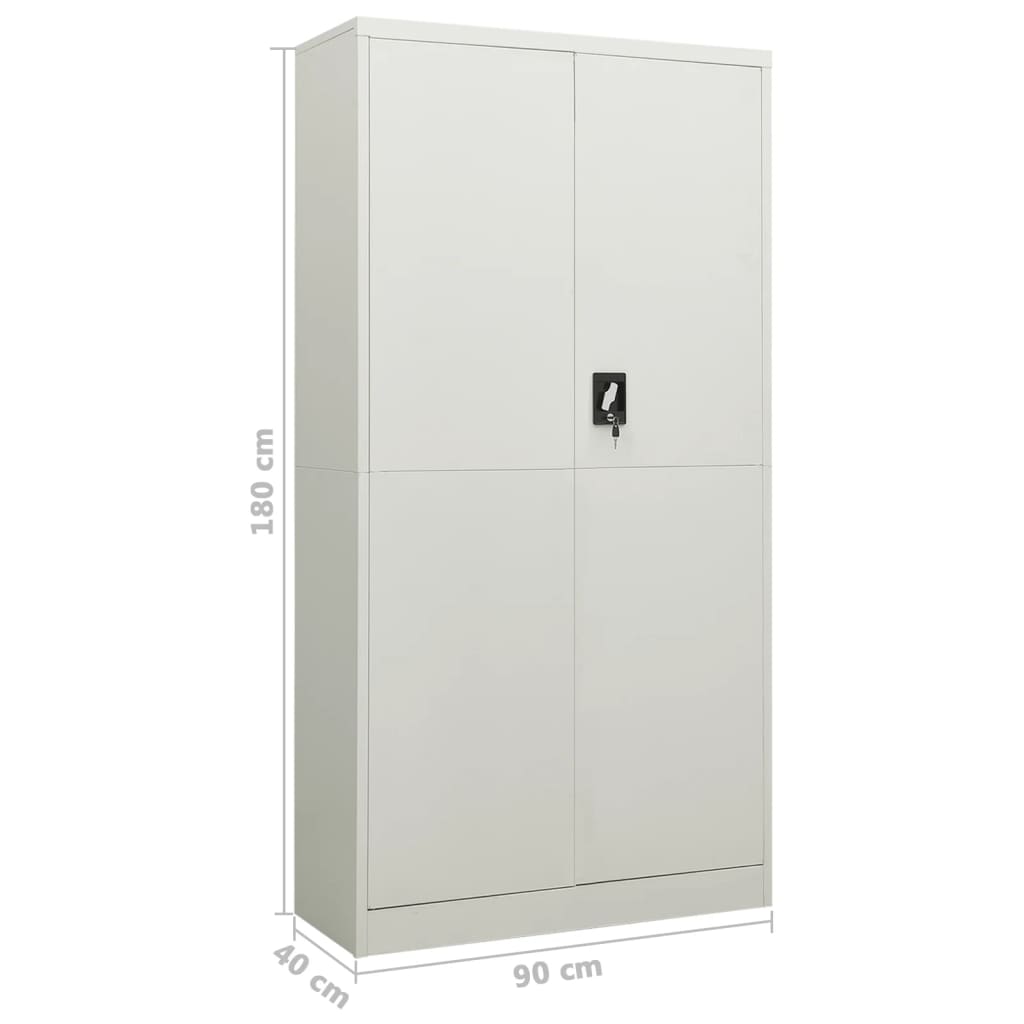 Lockerkast 90x40x180 cm staal lichtgrijs is nu te koop bij PeponiXL, paradijselijk wonen!