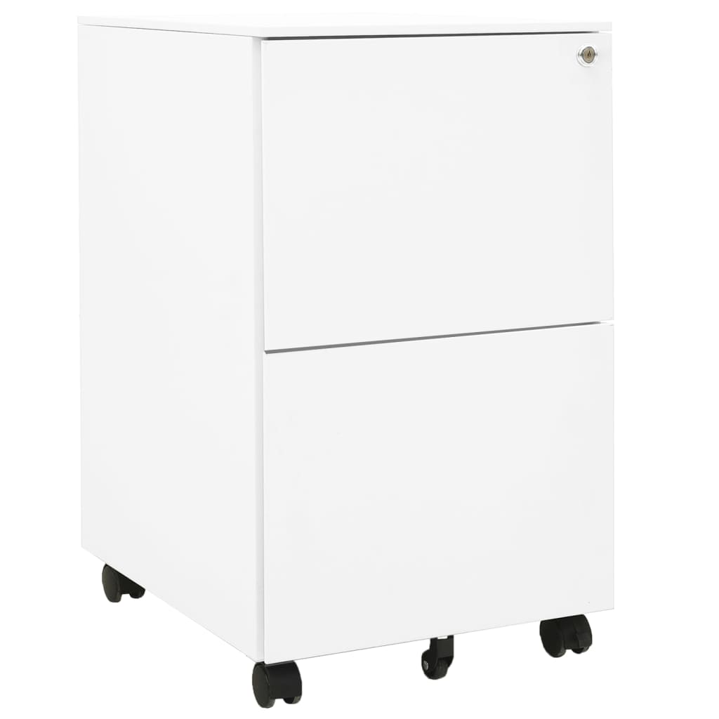 Ladeblok verrijdbaar 39x45x67 cm staal wit is nu te koop bij PeponiXL, paradijselijk wonen!