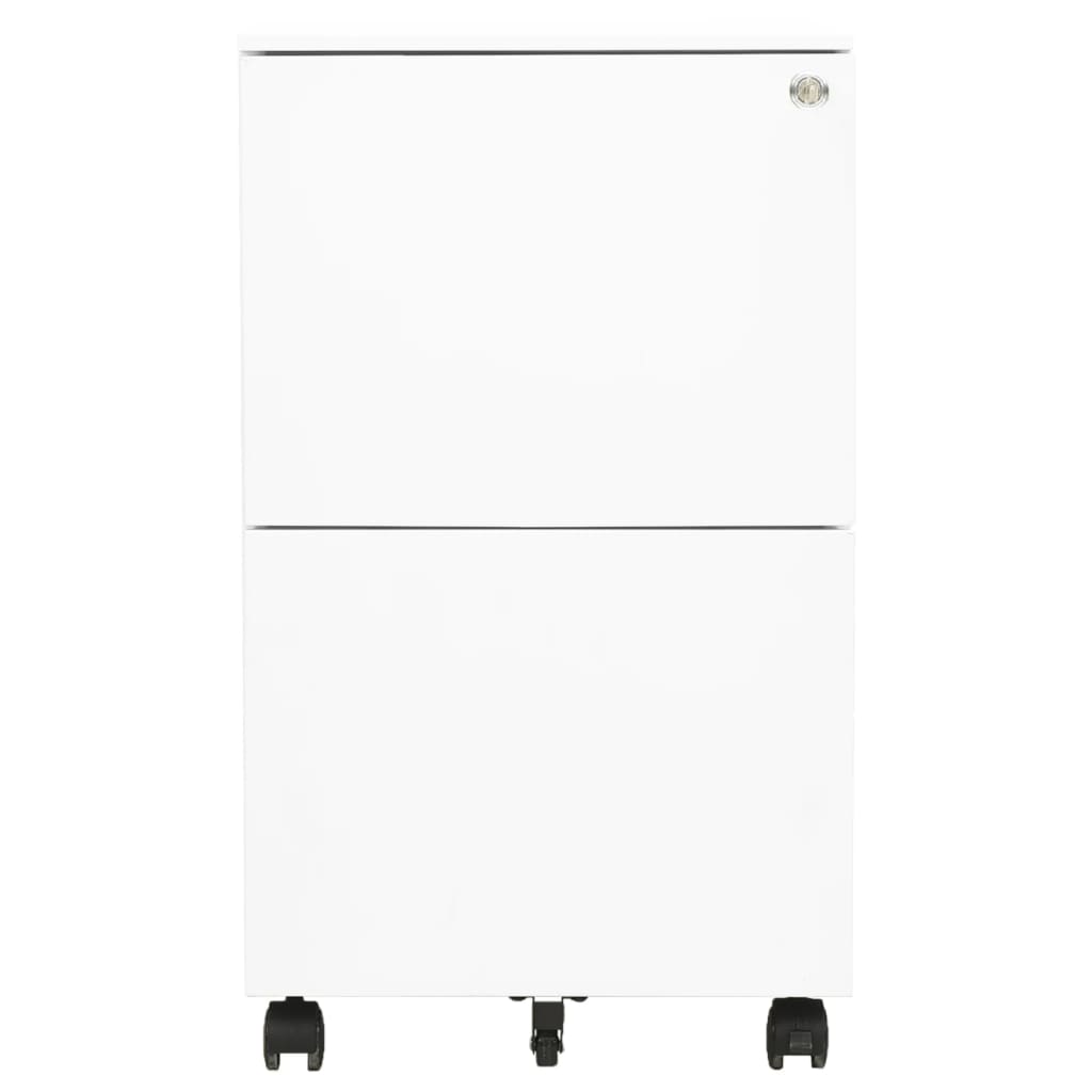 Ladeblok verrijdbaar 39x45x67 cm staal wit is nu te koop bij PeponiXL, paradijselijk wonen!