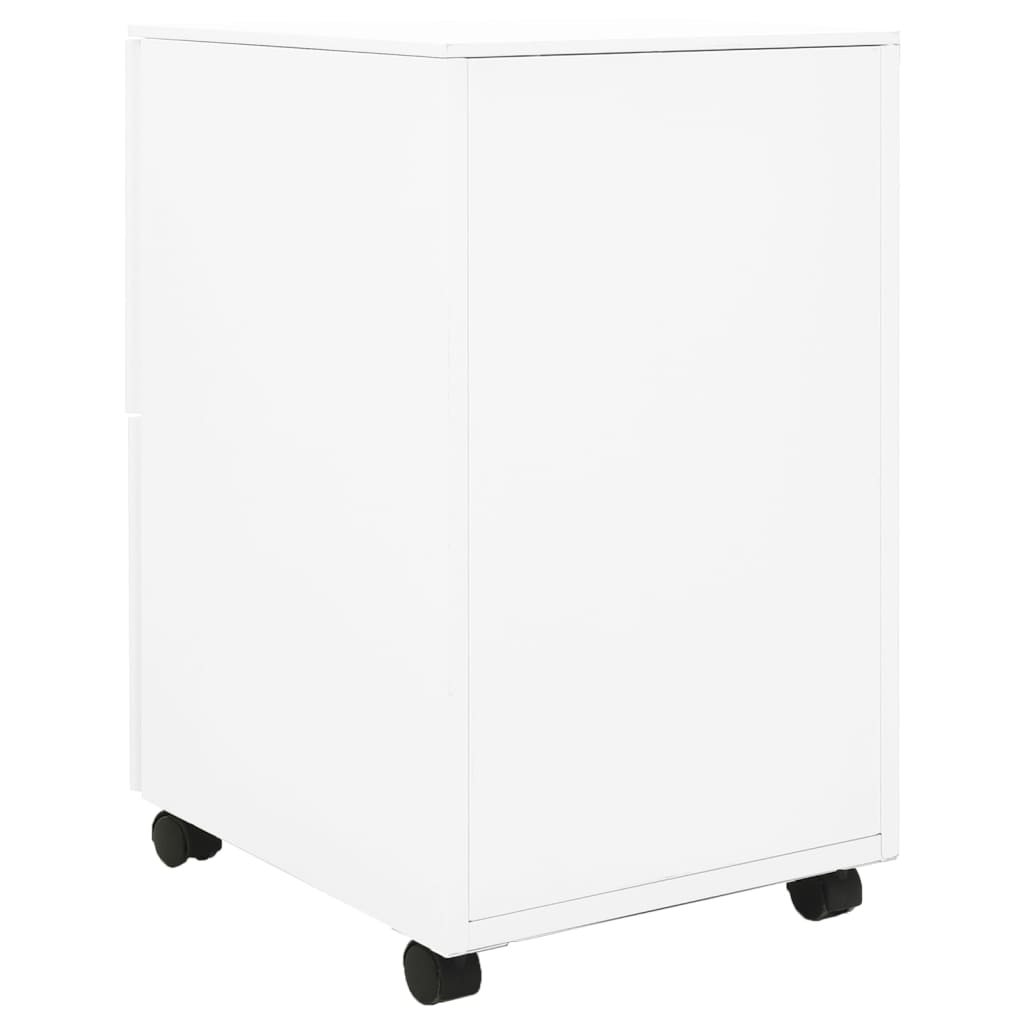 Ladeblok verrijdbaar 39x45x67 cm staal wit is nu te koop bij PeponiXL, paradijselijk wonen!